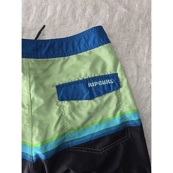 Rip Curl Men's‎ Swim Green Blue Board Shorts Size 32 Pool Travel Vacation - Picture 9 of 10